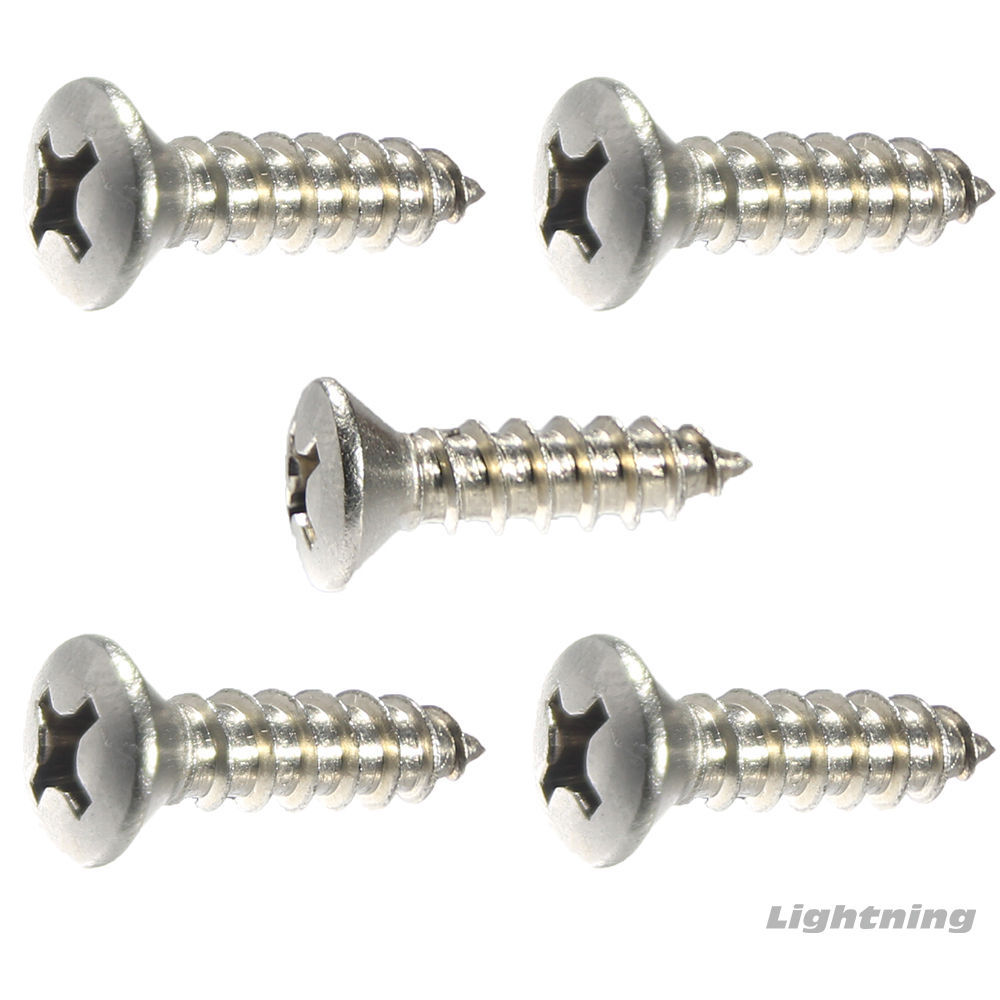 Phillips Oval Head Sheet Metal Screw 316 Stainless Steel #8 x 5/8″ Qty 100