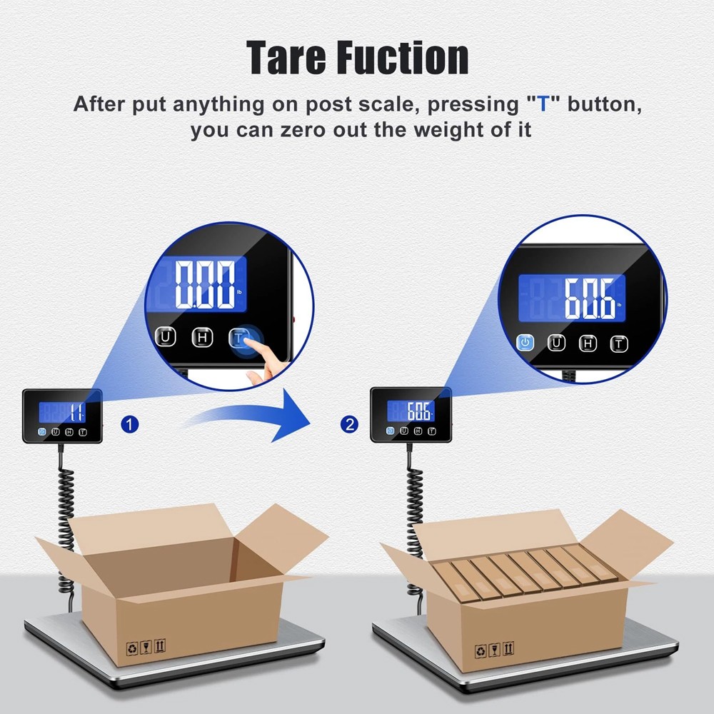 440LB Heavy Duty Digital Postal Parcel Scales Platform Postage Shipping Weighing