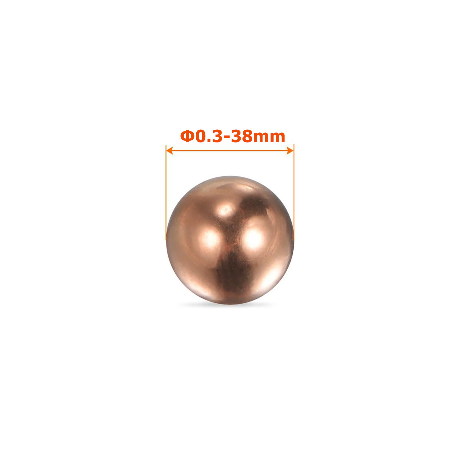 Pure Cupper Balls Solid Precision Ball Smooth Sphere Beads Φ 0.3mm-38mm 99.9% Cu