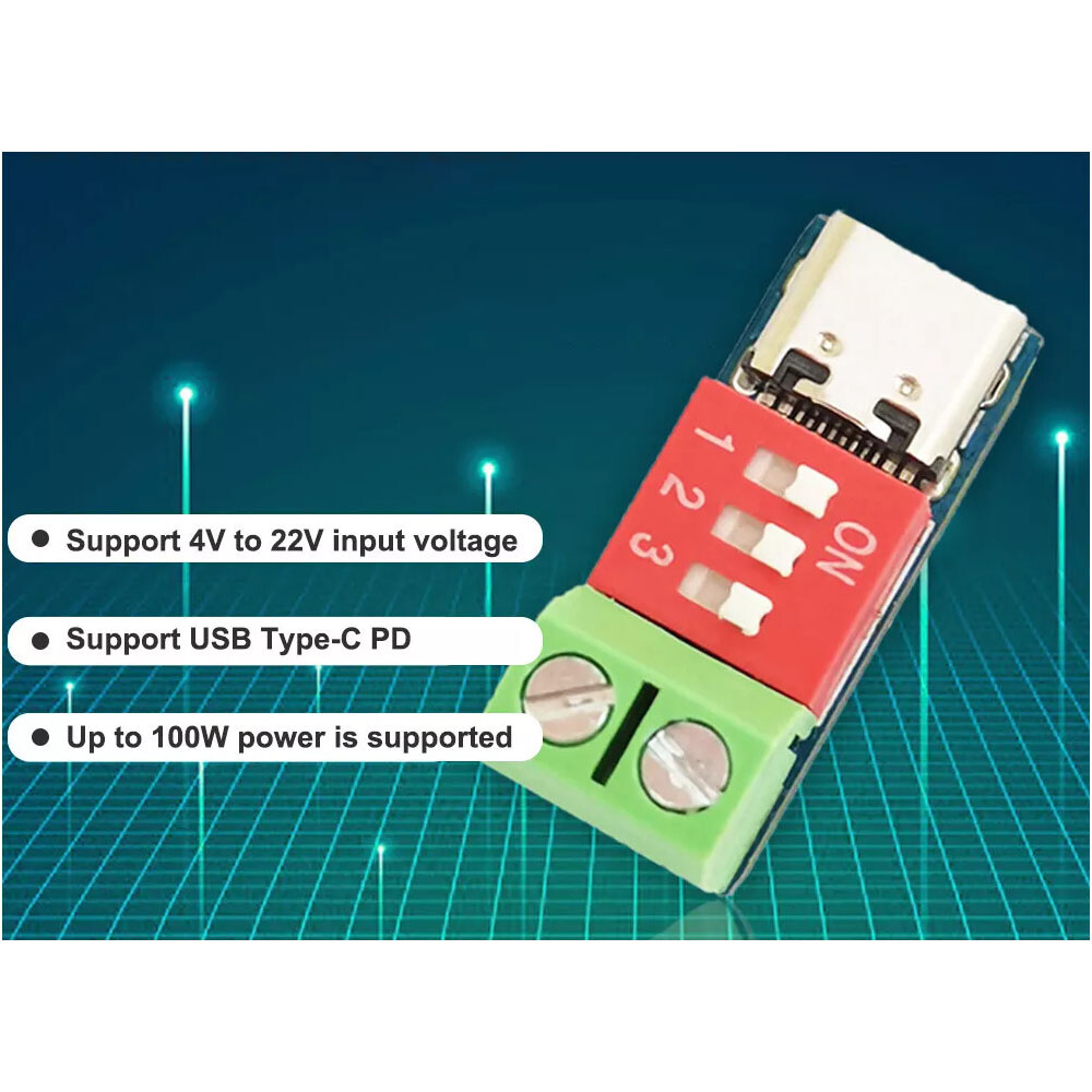 10x USB-C PD Trigger Board Module PD/QC Decoy Board Fast Charge USB Type-C USA