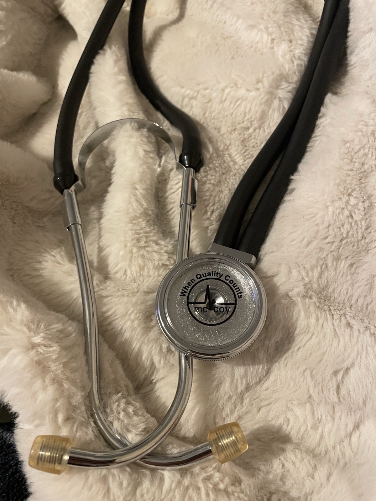 McCoy Single Head Acoustic Stethoscope Black