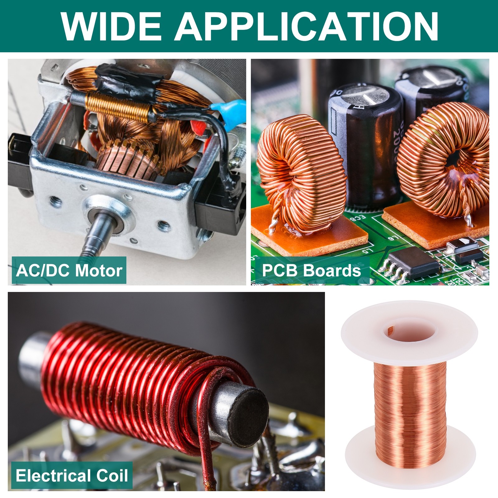 40 AWG Magnet Wire 40 Gauge Enameled Copper Wire 2 oz Magnetic Coil 155C(311F)