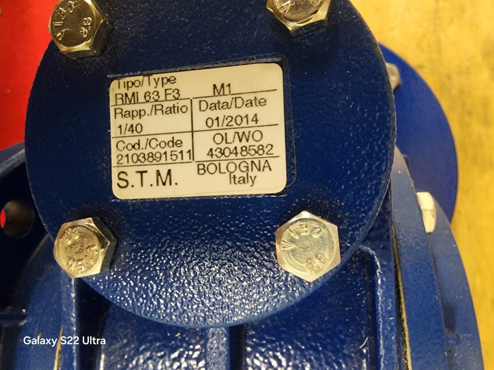 NEW 🇮🇹 STM RMI 63 F3 M1 Worm Gearbox 1:40 Flange Reducer ¾″/1″ Bore Ships🚀