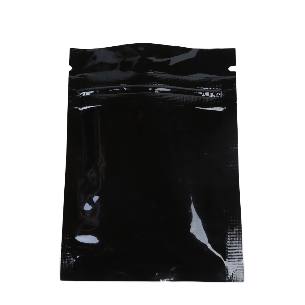 100 Flat Clear/Black Poly Reclosable QuickQlick™ Bags 6.5x9cm (2.5×3.5″)