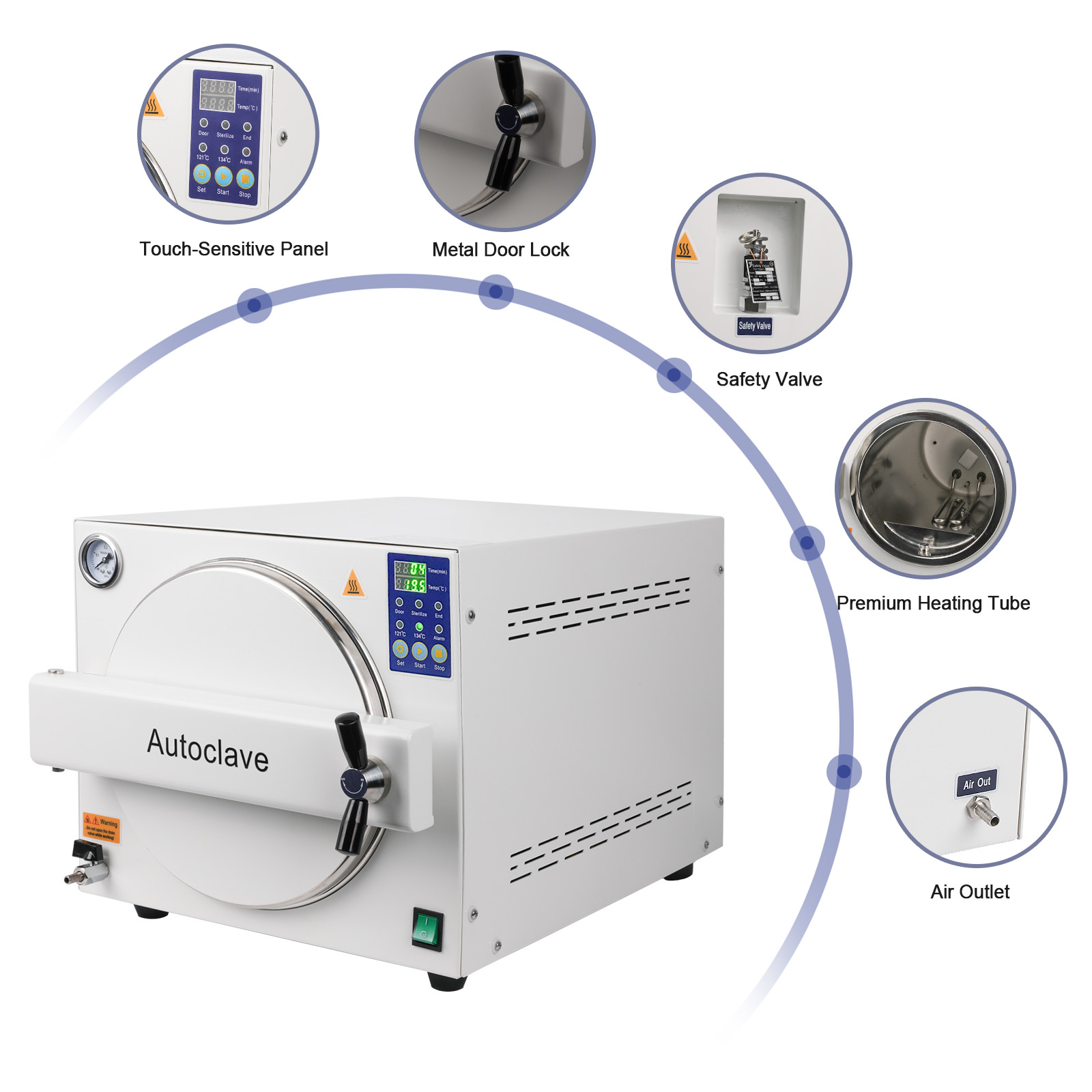 23L Autoclave Steam Sterilizer Medical Premium Material Auto Pressure Release