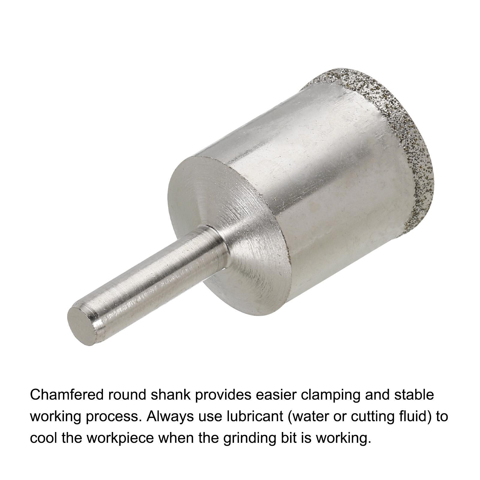 25mm 100 Grits Diamond Mounted Point Spherical Concave Head Bead Grinding Bit