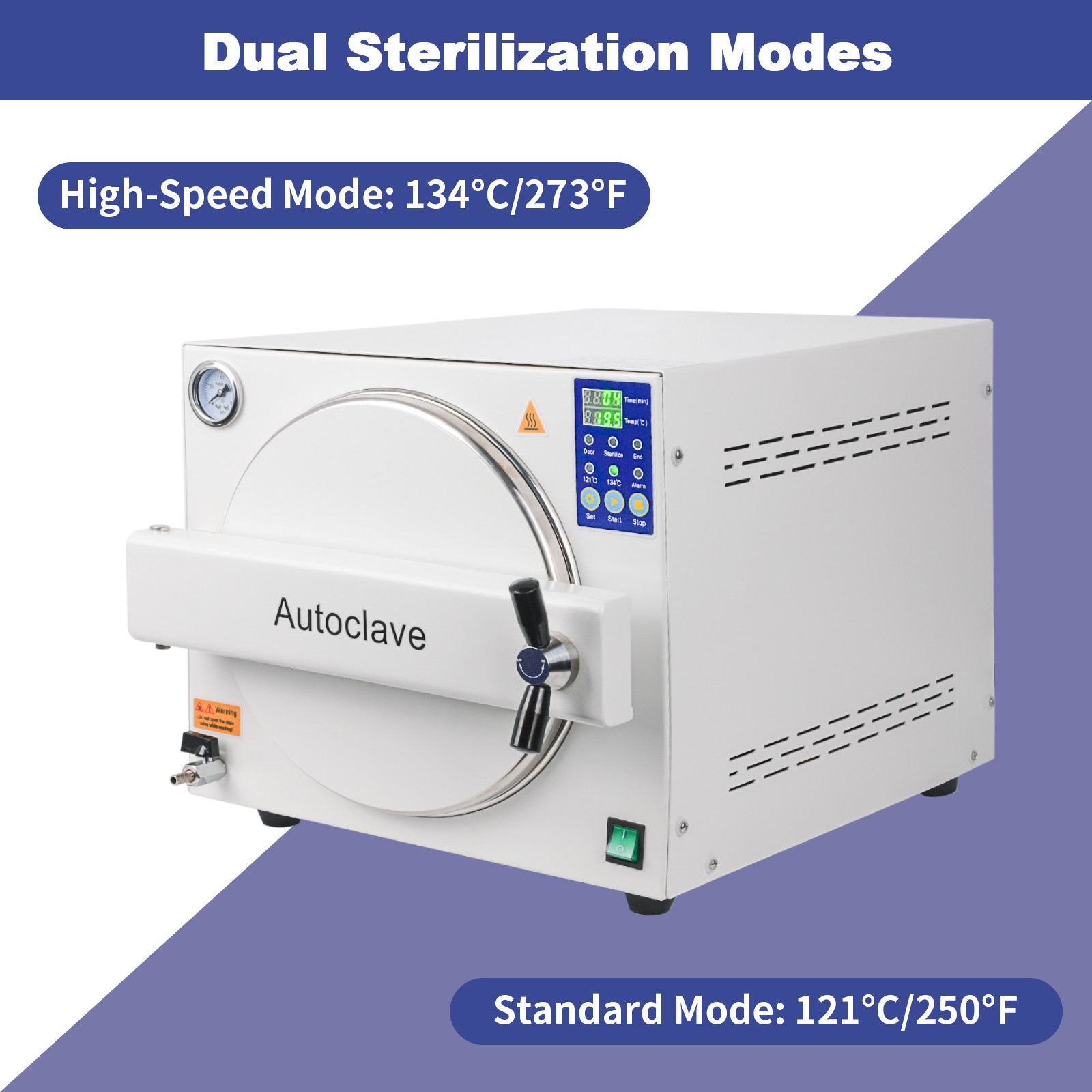 23L Autoclave Steam Sterilizer Medical Premium Material Auto Pressure Release