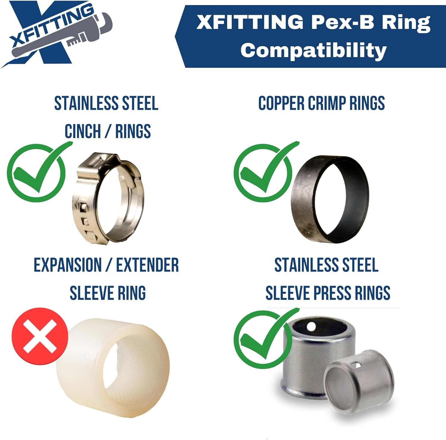 10 Pcs XFITTING 3/4″ Pex Elbow, Lead Free Brass, Pex Barb Crimp Fittings