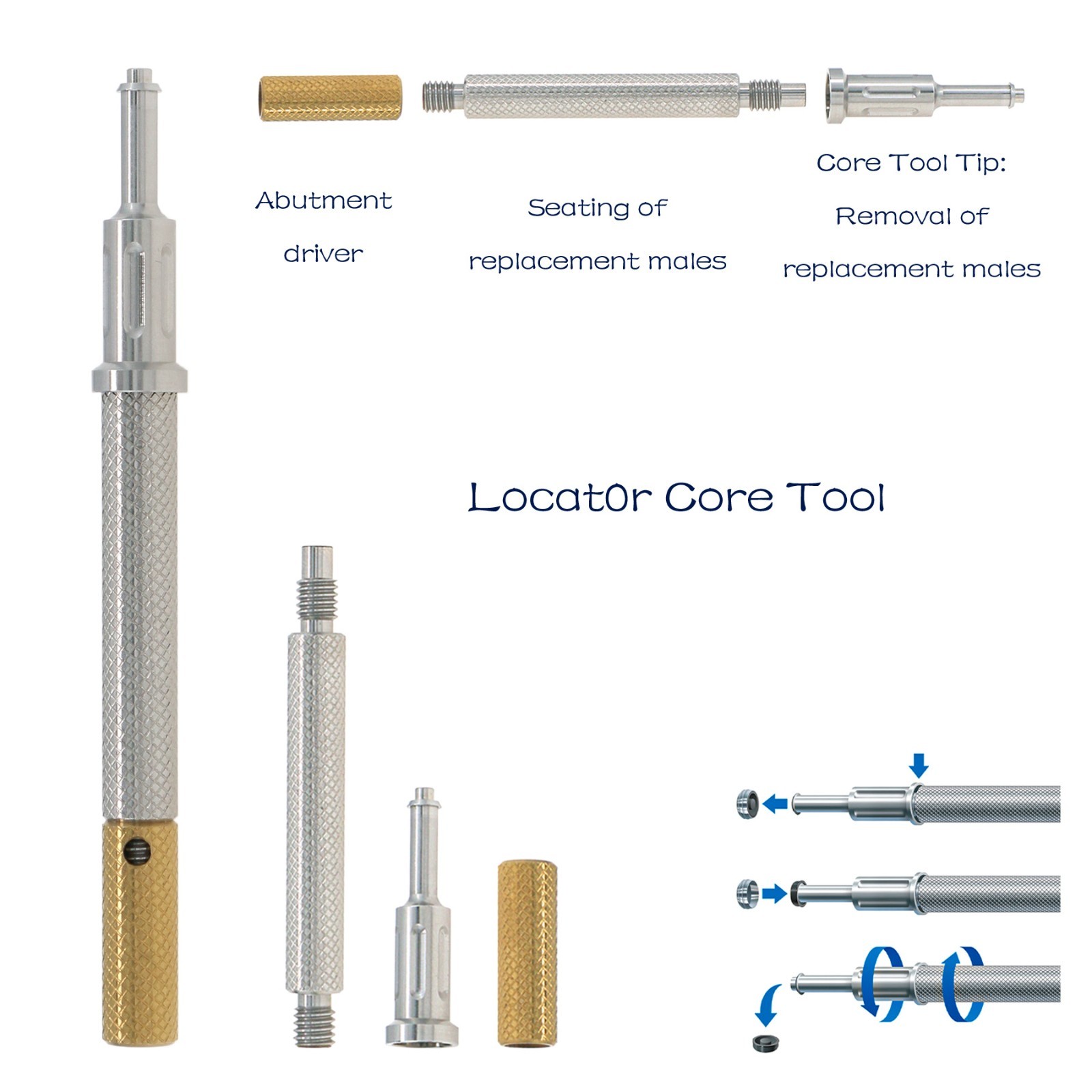 US Zimmer TSV 3.5 Adin MIS ABT Locator Abutment fits Internal Hex Implant system