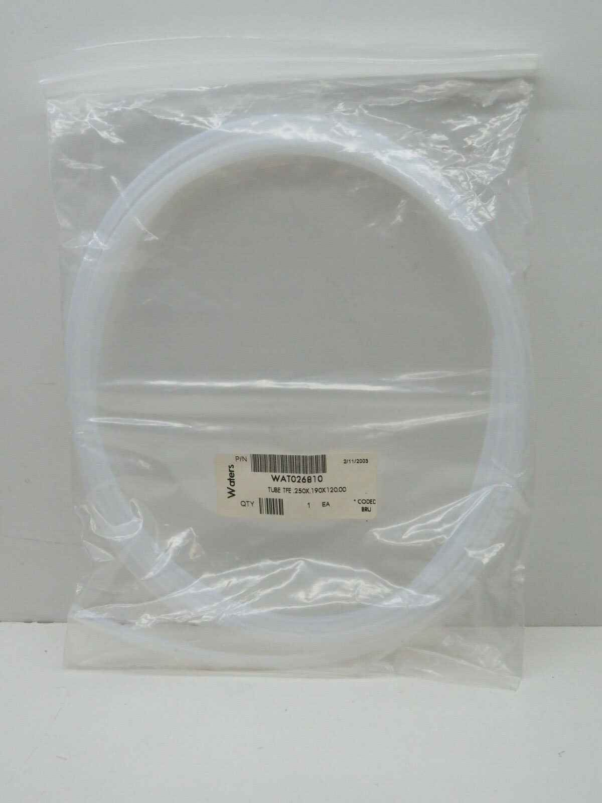 Waters WAT026810 PTFE Tube Tubing 0.250 x 0.190 x 120.00