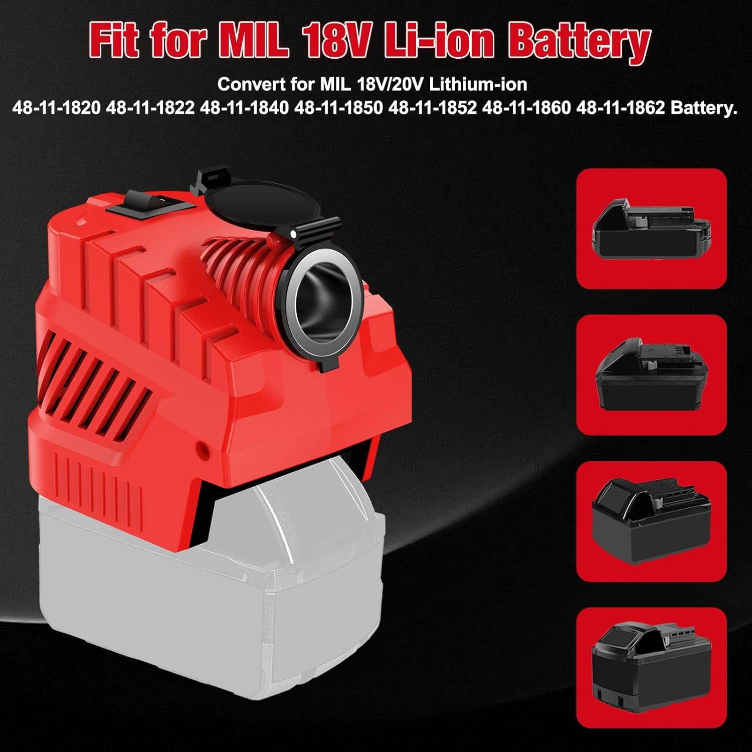 Step down Converter for Milwaukee for M18, 18V to 12V Power Supply Adapter, with