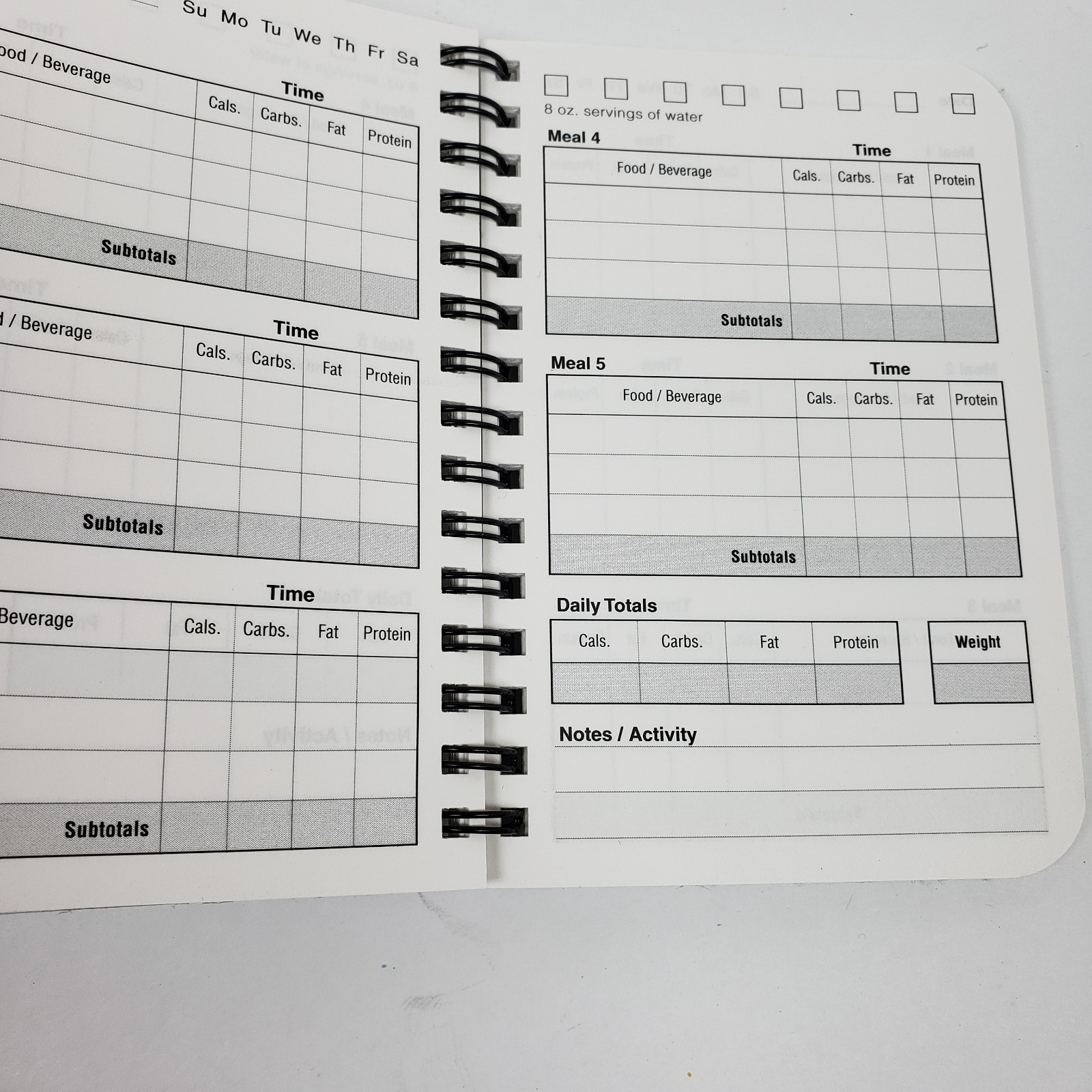 Book Factory 5.25×3.5 Inch Small Spiral Bound Food Journal