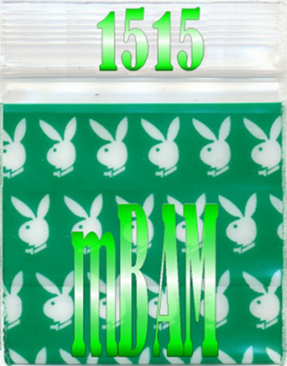 100 BUNNY & HEAVY D LOT APPLE MINI ZIP BAGGIES GREEN PURPLE MIX 2.5 MIL