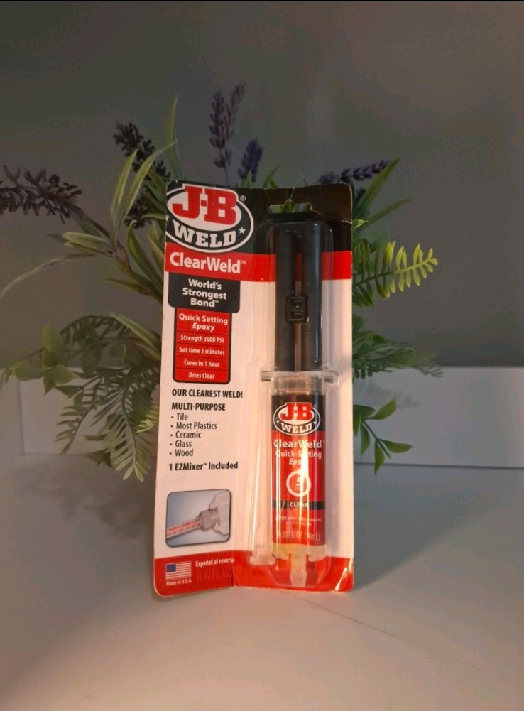 JB Weld 50114H ClearWeld Quick-Setting Epoxy, Clear, 0.47 oz