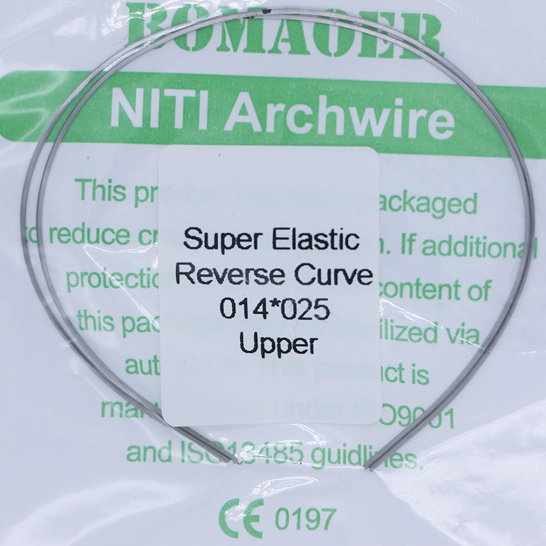 5×Dental Orthodontic Niti Rectangular Arch Wires Reverse Curve 14×25 Upper