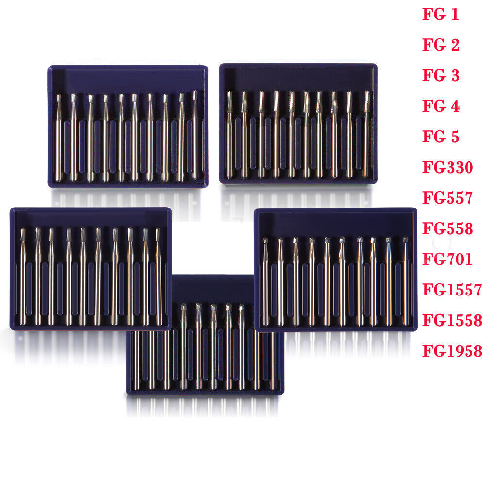 10-100PCS Dental Tungsten Carbide Inverted Cone FG Bur FOR High Speed Handpiece