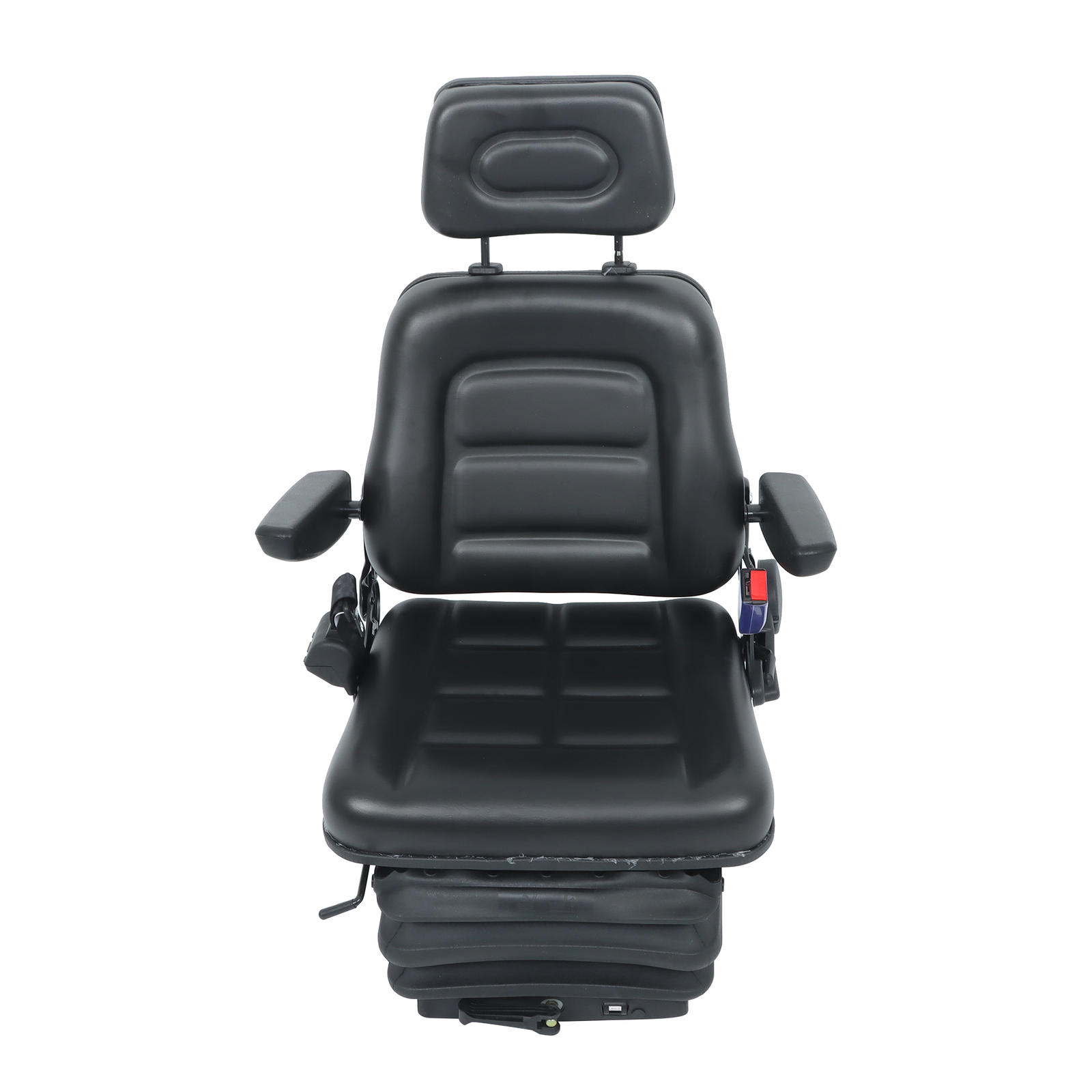 Forklift Tractor Seat Suspension Adjustable Backrest Armrest Safety Belt