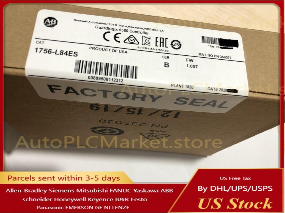 Allen-Bradley 1756-L84ES Guardlogix 5580 Controller Safety Processor 1756L84ES
