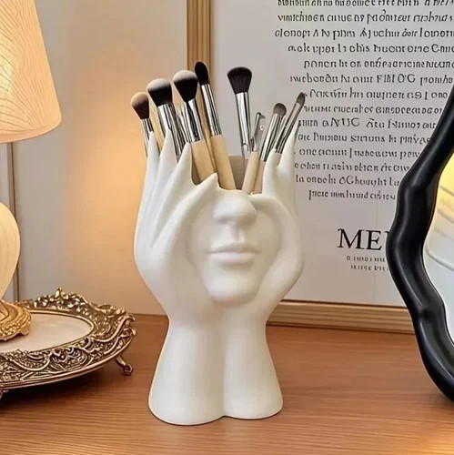 1 pc Creative Body Shape Pen Holder Desk Organizer Makeup Brush Stand