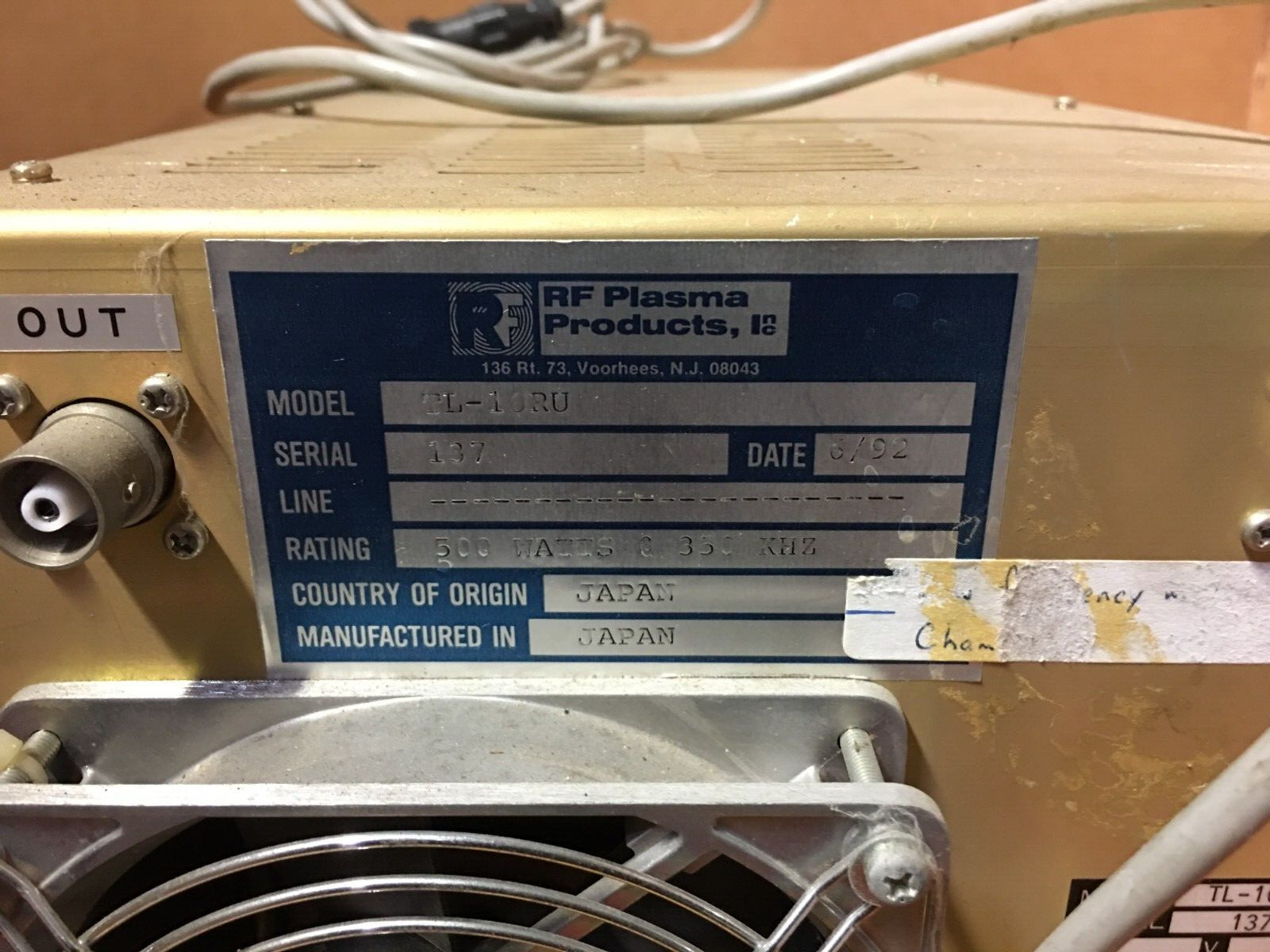 ASTECH TL-10RU RF Generator, 500 WATTS, 0150-09702, 183558