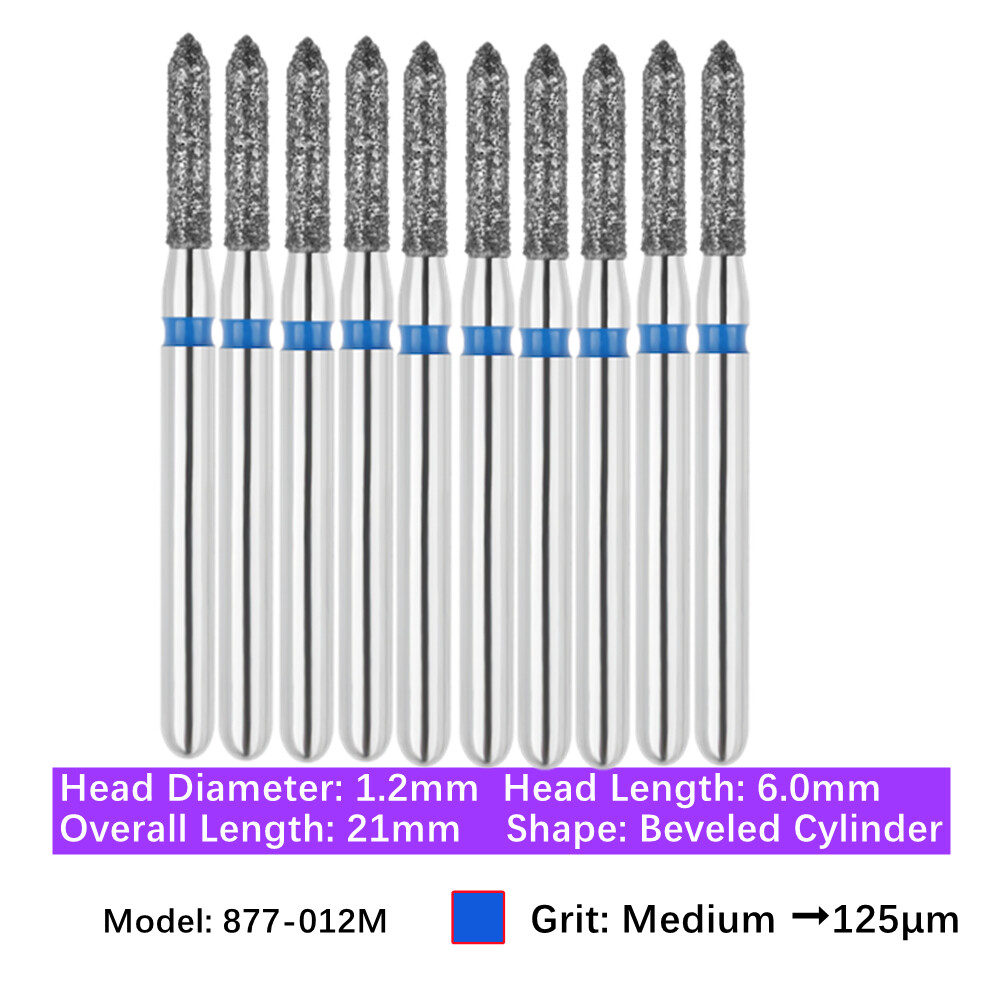 10/pk Vakker Dental FG Diamond Burs Bevel Cylinder & Gingival Curettage Burs