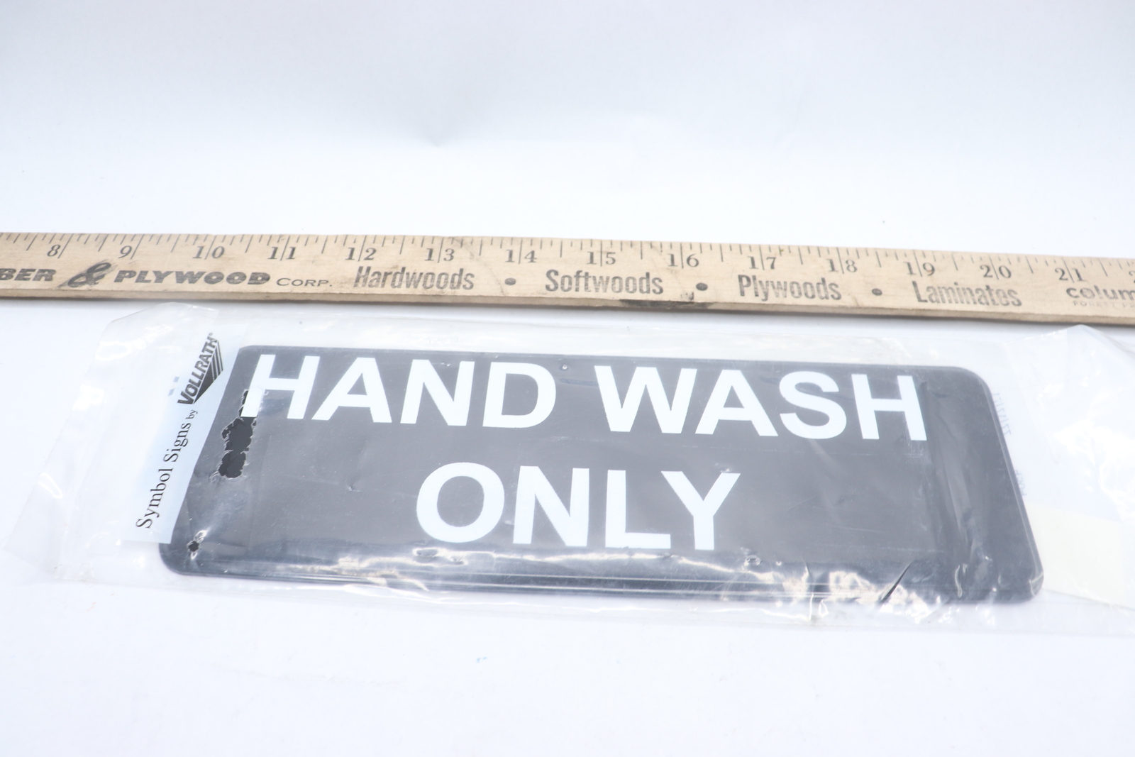 Vollrath Hand Wash Only Sign 3″ x 9″ 4504