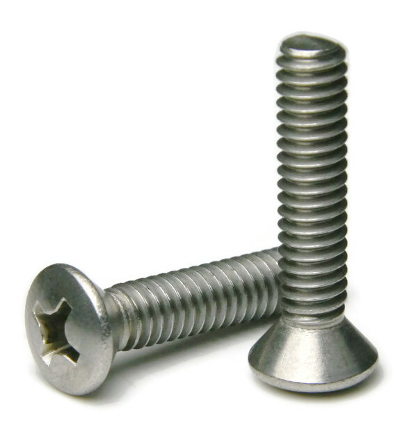 3/8″-16 | 18-8 Stainless Steel Phillips Oval Head Machine Screws – Select Size