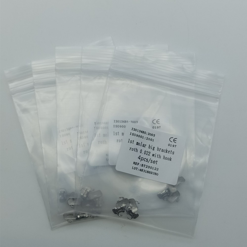 20Sets Dental 1st Brackets Molar Wide Big Bracket Orthodontic Roth MBT 022 Hooks