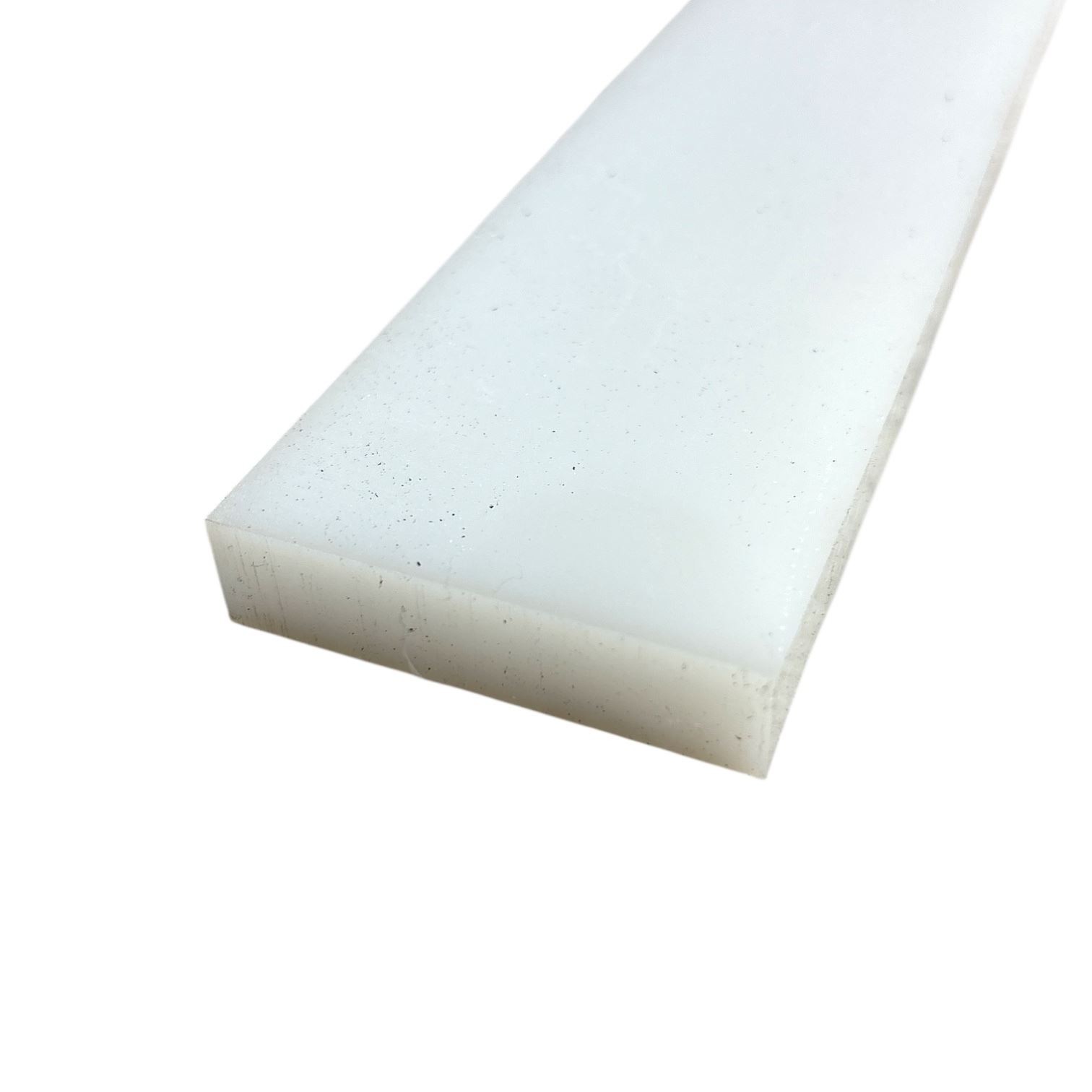 1/2″ x 2″ x 14″, UHMW Plastic Rectangle Bar, White