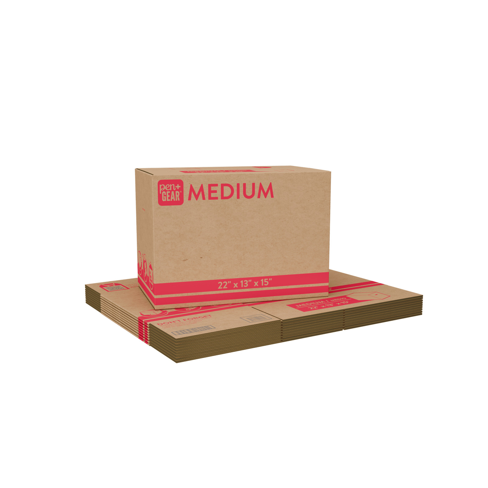 (10 pack) Medium Moving Boxes, 22 in. L x 13 in. W x 15 in. H, Kraft