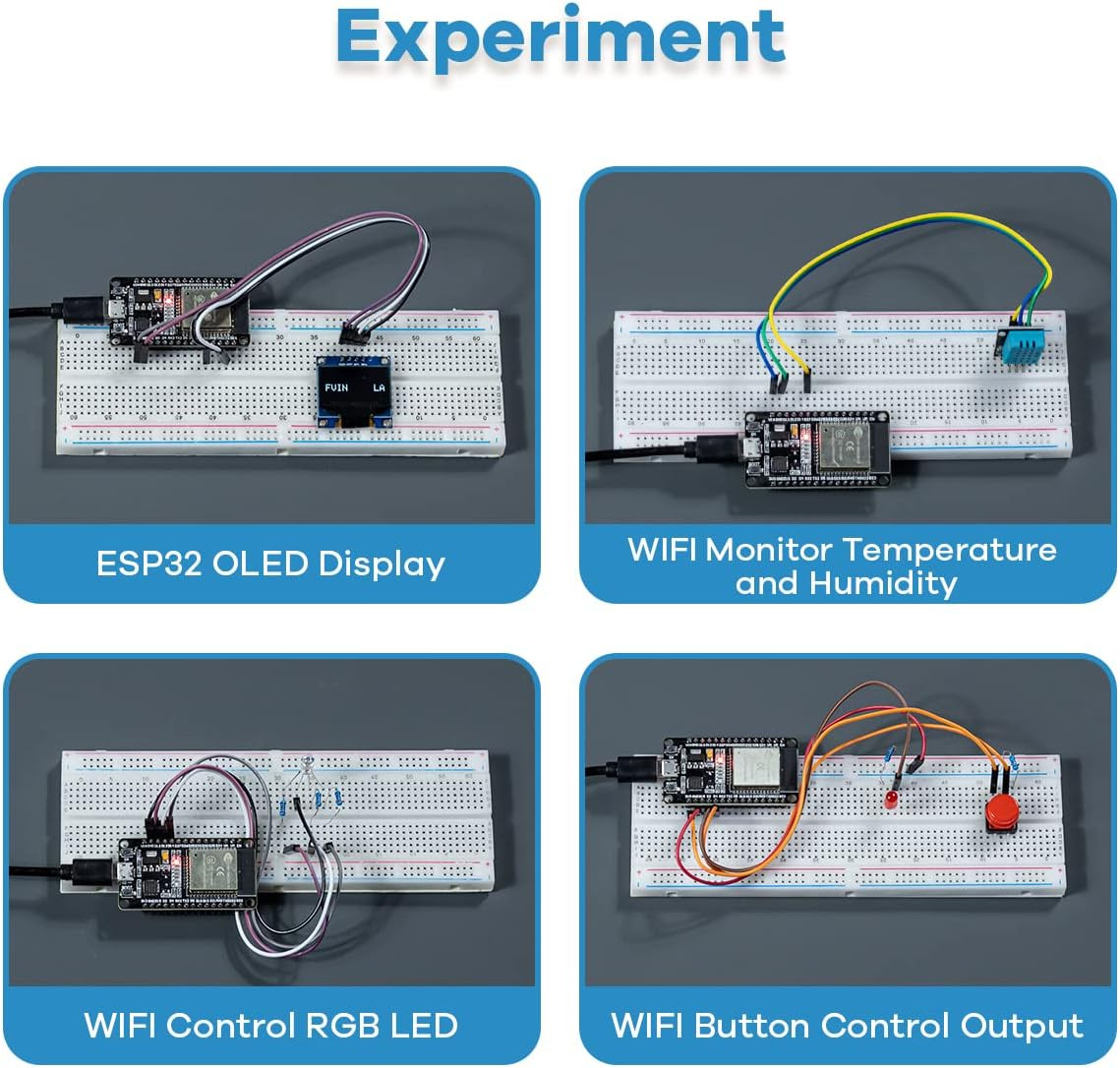 Basic Starter Kit for ESP32 ESP-32S Wifi I OT Development Board with Tutorial Co