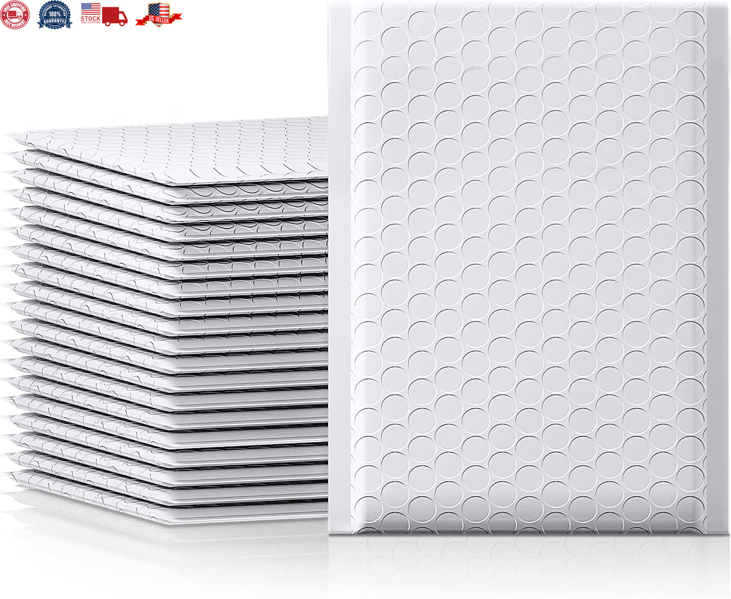 Bubble Mailers 6×9, 4×7, 9.5×13.5 Padded Poly Envelopes for Shipping 25/50 Pack