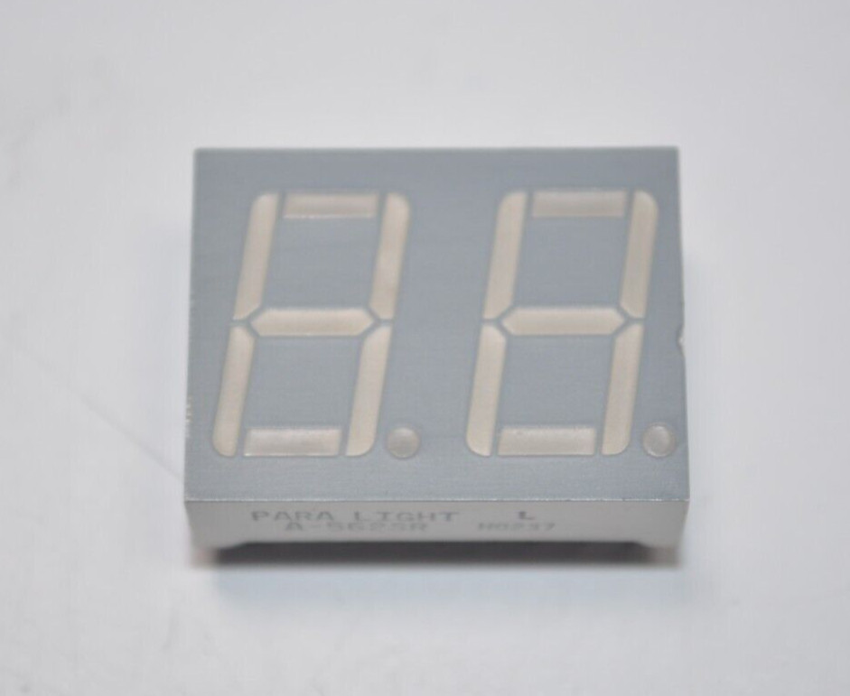 Lot of 20 Para Light Common Anode Super Red 7 Segment Dual Digit Display A-562SR