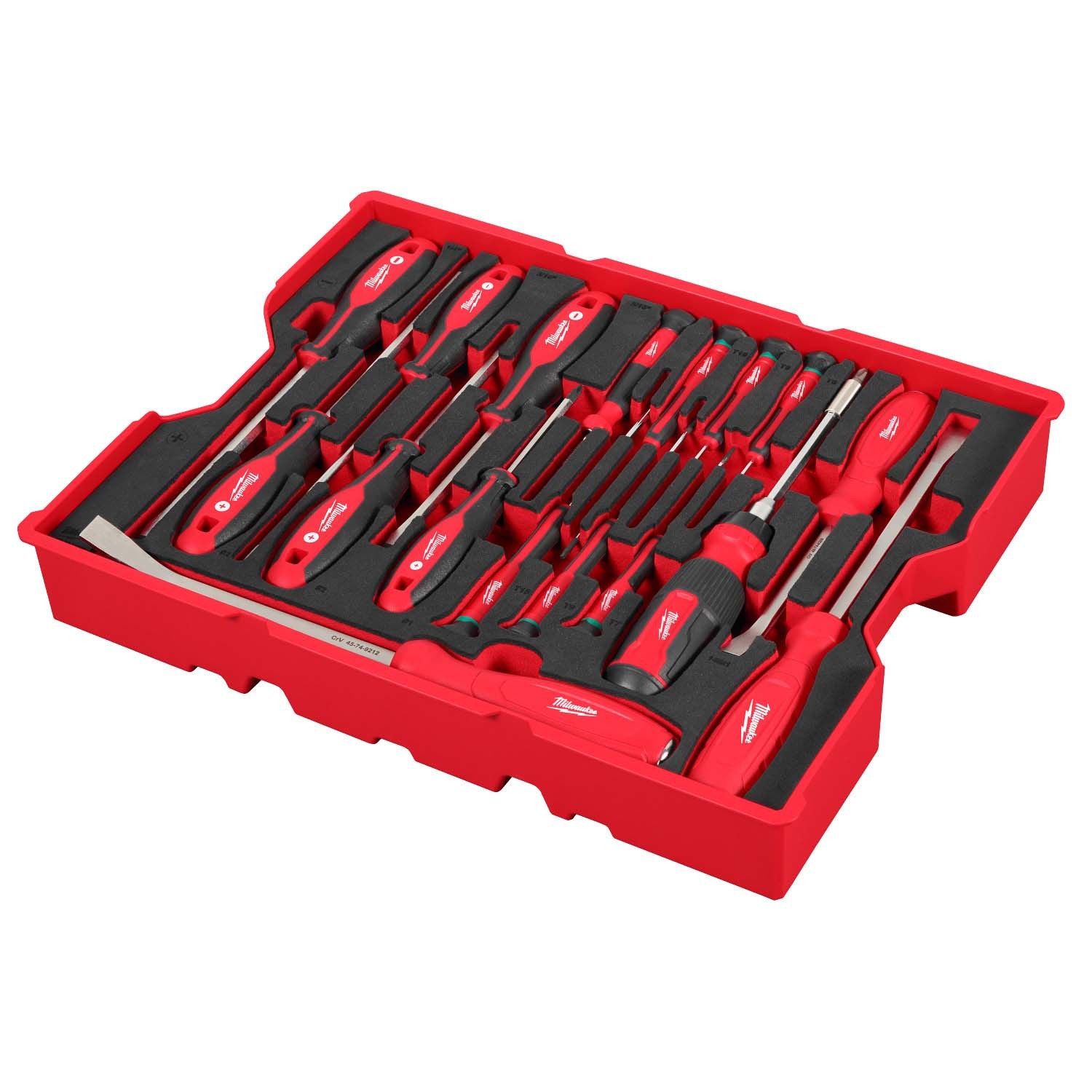 Milwaukee 48-22-0158 17pc Screwdriver & Pry Bar Set Tray for PACKOUT