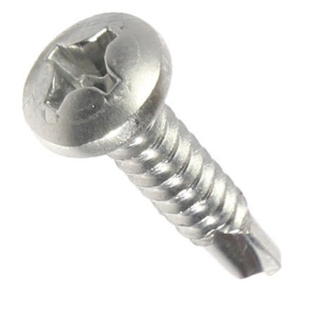 #6 X 1″ Phillips Pan Head Self Drilling Metal Tek Screws Stainless Qty 1000