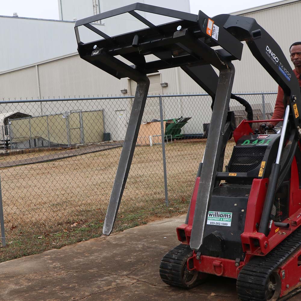 Titan Attachments Mini Skid Steer Pallet Fork Attachment, 42″ Fork Blades