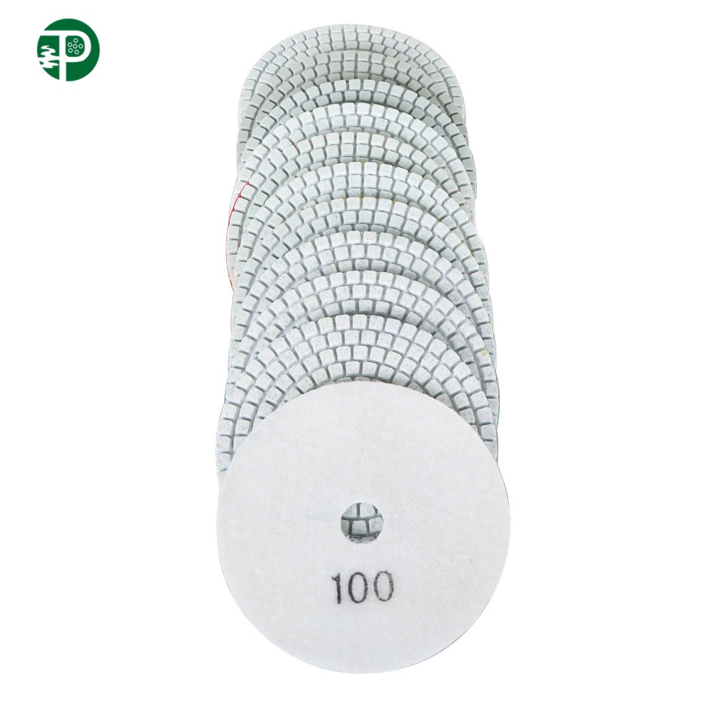 12PCS Diamond Polishing Pads Wet Dry 4″ Set Kit For Concrete Marble Granite US