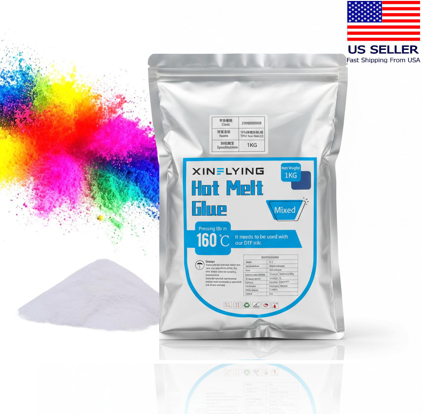1kg Medium DTF Powder White Direct to Film TPU Hot Melt Adhesive Powder