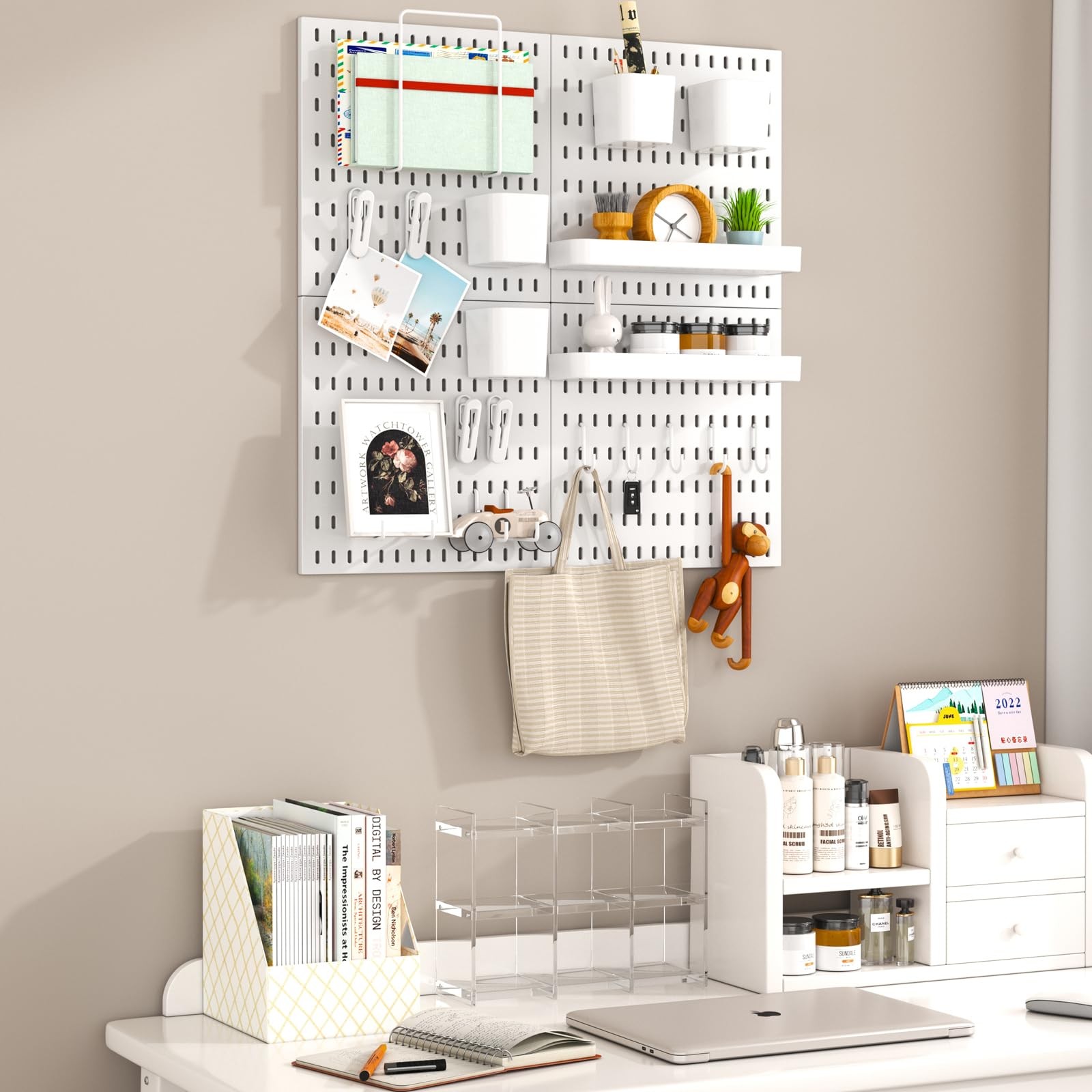 Peg Board Combination Kit, 4 Pegboards with 20 , Pegboard Wall Organizer for …