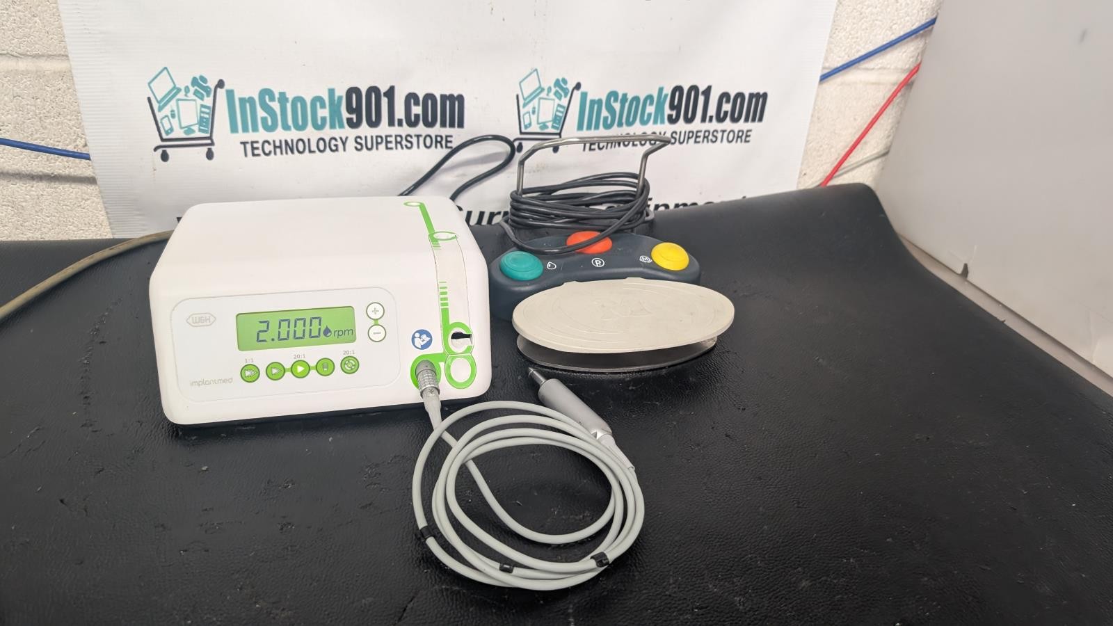 W&H Implantmed SI-915 Dental Implant Motor Console w/ Handpiece & Foot Pedal
