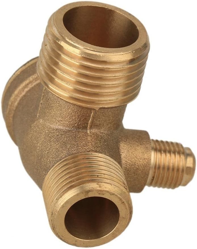 Corrosion-Resistant 3-Port Brass Check Valve – Ideal for Air Compression Systems