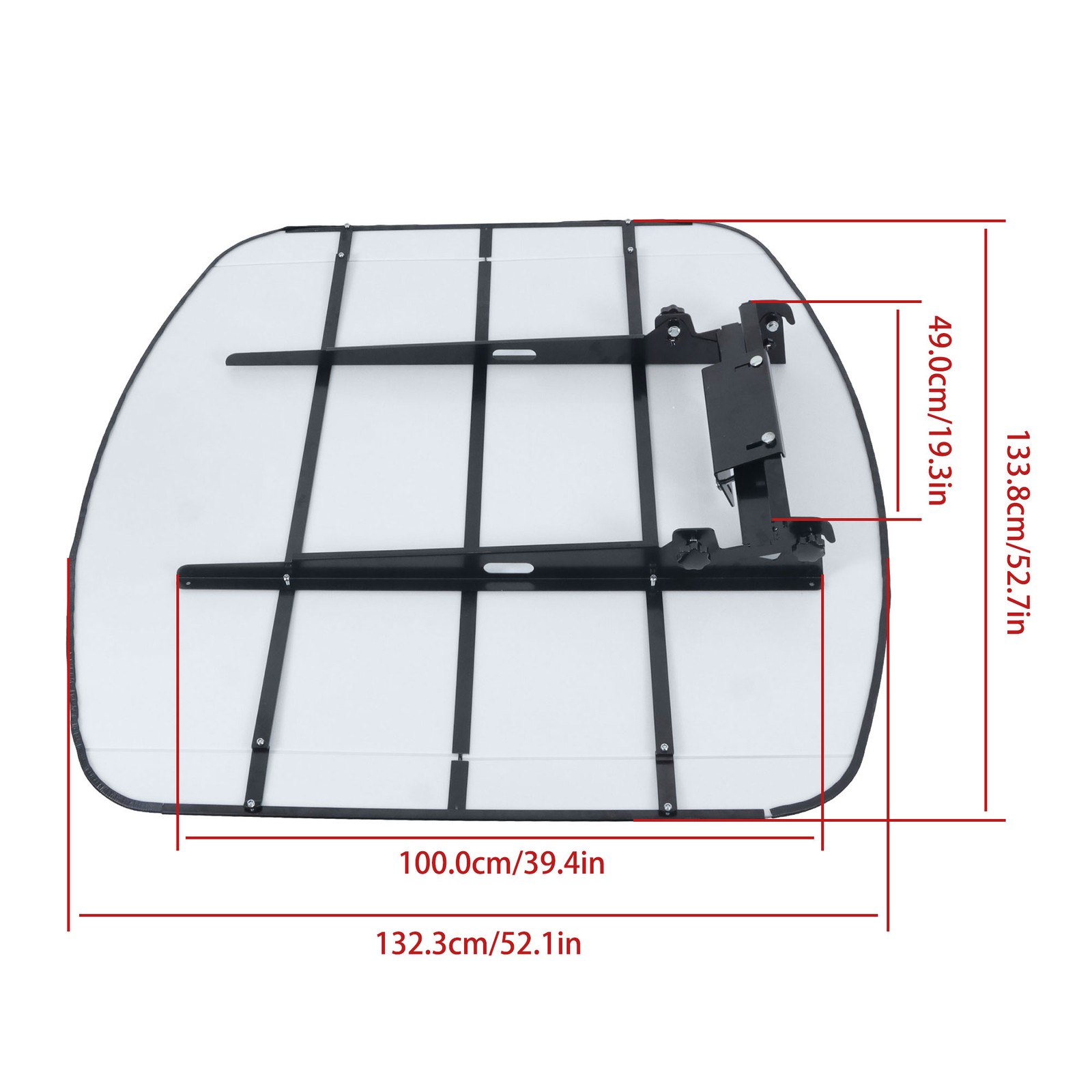 52″ X 52″ White For John Deere 2″ x 2″ or 2″ x 3″ ROPS Tuff Top Tractor Canopy
