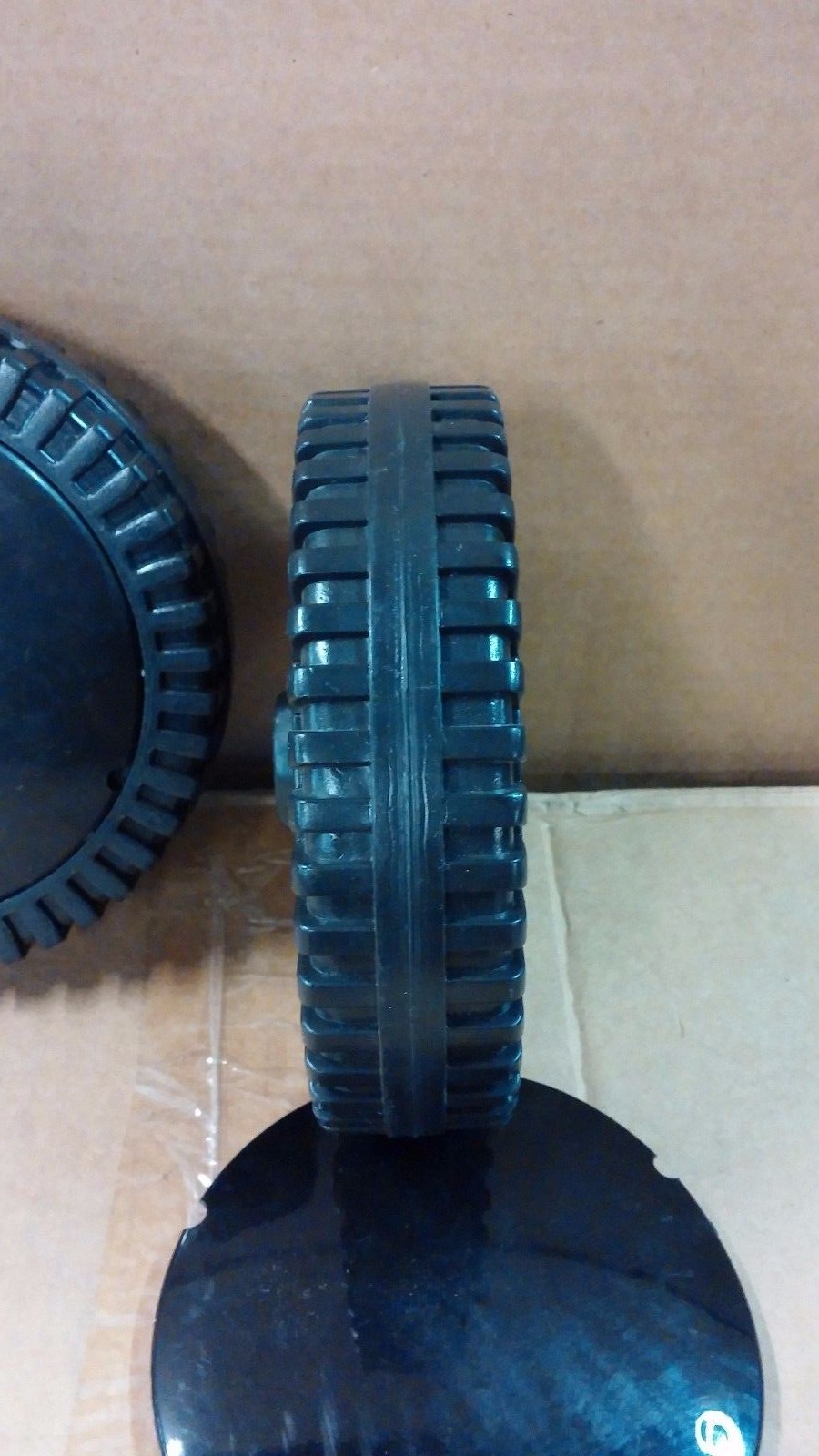 Threaded Hard Plastic Tires 5 3/4″ X 5 3/4″ X 1 1/2″ Wheels Lot of 2 Wheels