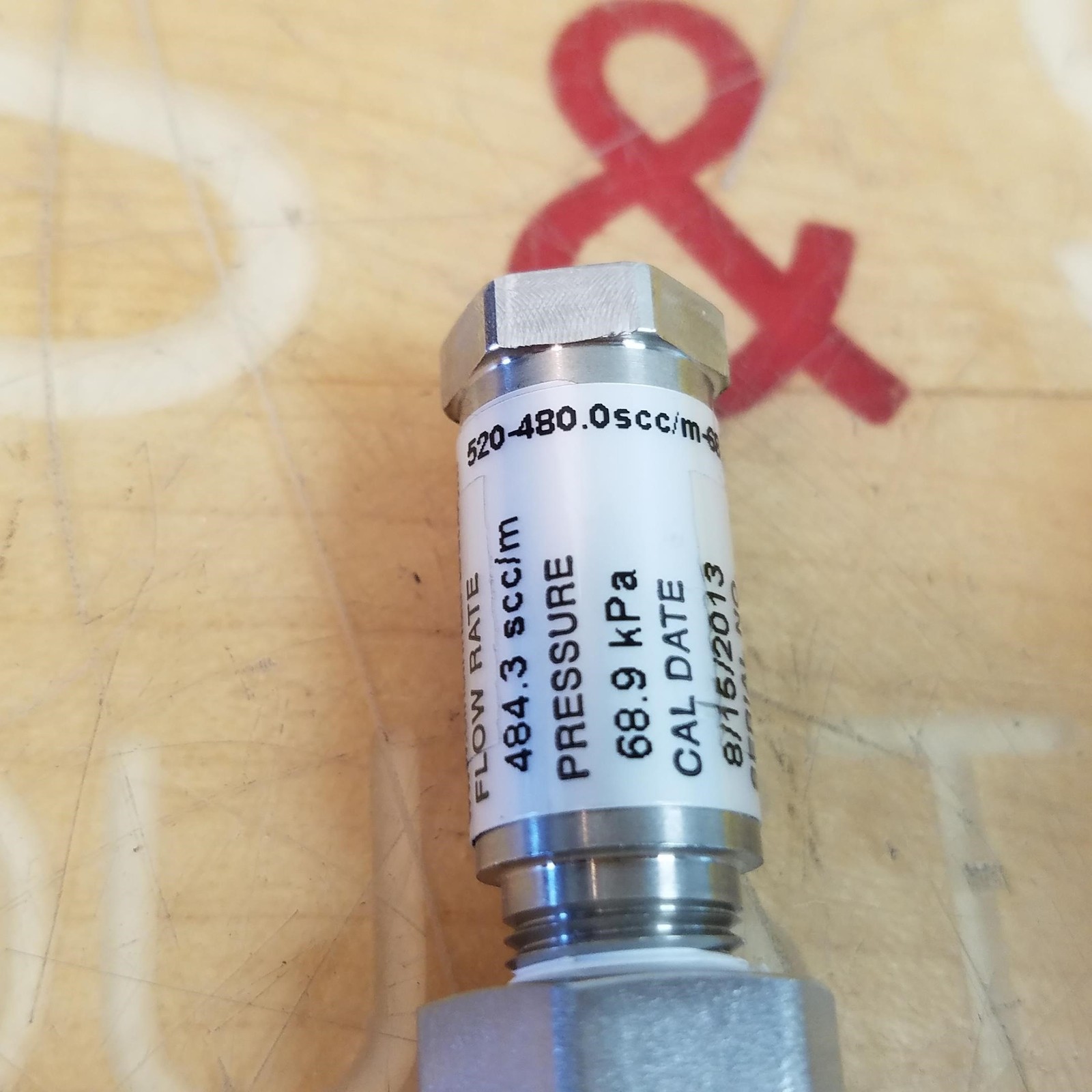 Cincinnati Test Systems 520-480.0scc/m-68.9kPa-U Hydraulic Orifice – NEW