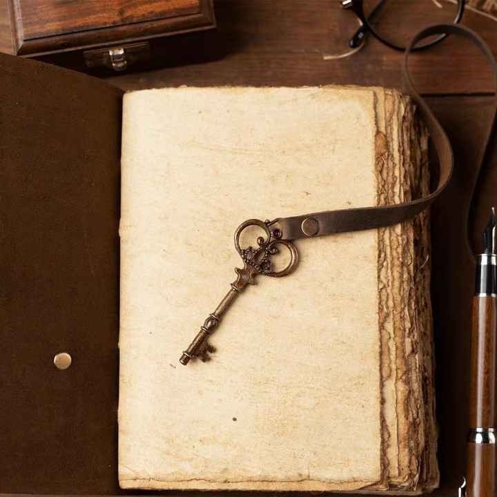 Handmade Leather Bound Diary Rustic Vintage Journal Daily Writing Notebook 6×8