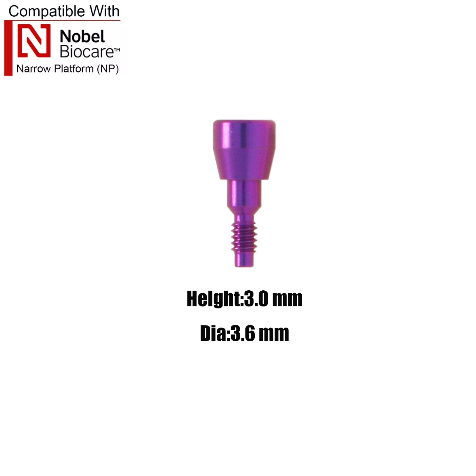US 5Pcs Dental Healing Cap Abutment RP/NP Compatible Nobel Active ∅3.6 ∅5.0 ∅6.0
