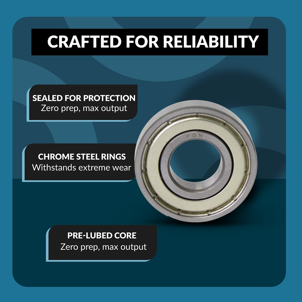 (100) 6201-ZZ Premium Metal Shield Ball Bearing C3 EMQ, 12x32x10, 6201 ZZ 6201z