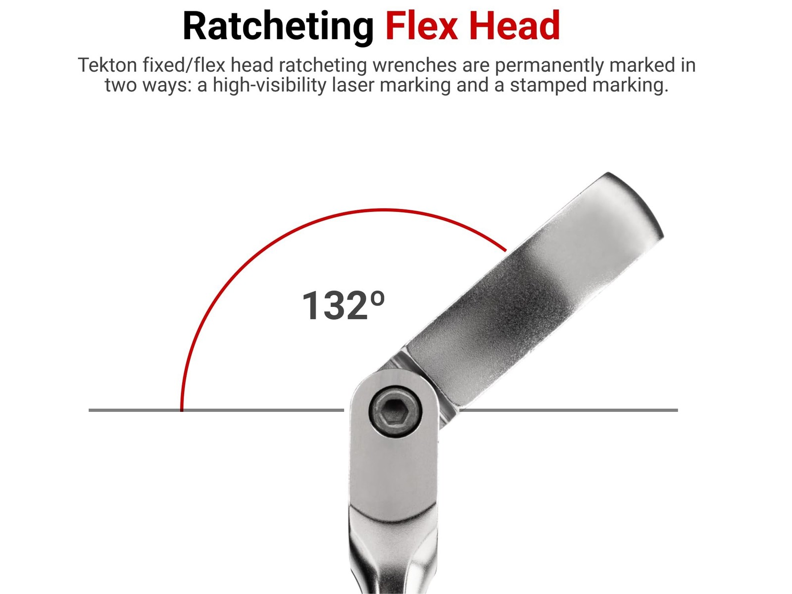 TEKTON 24 mm Long Fixed/Flex Head 12-Point Ratcheting Box End Wrench | WRB35424