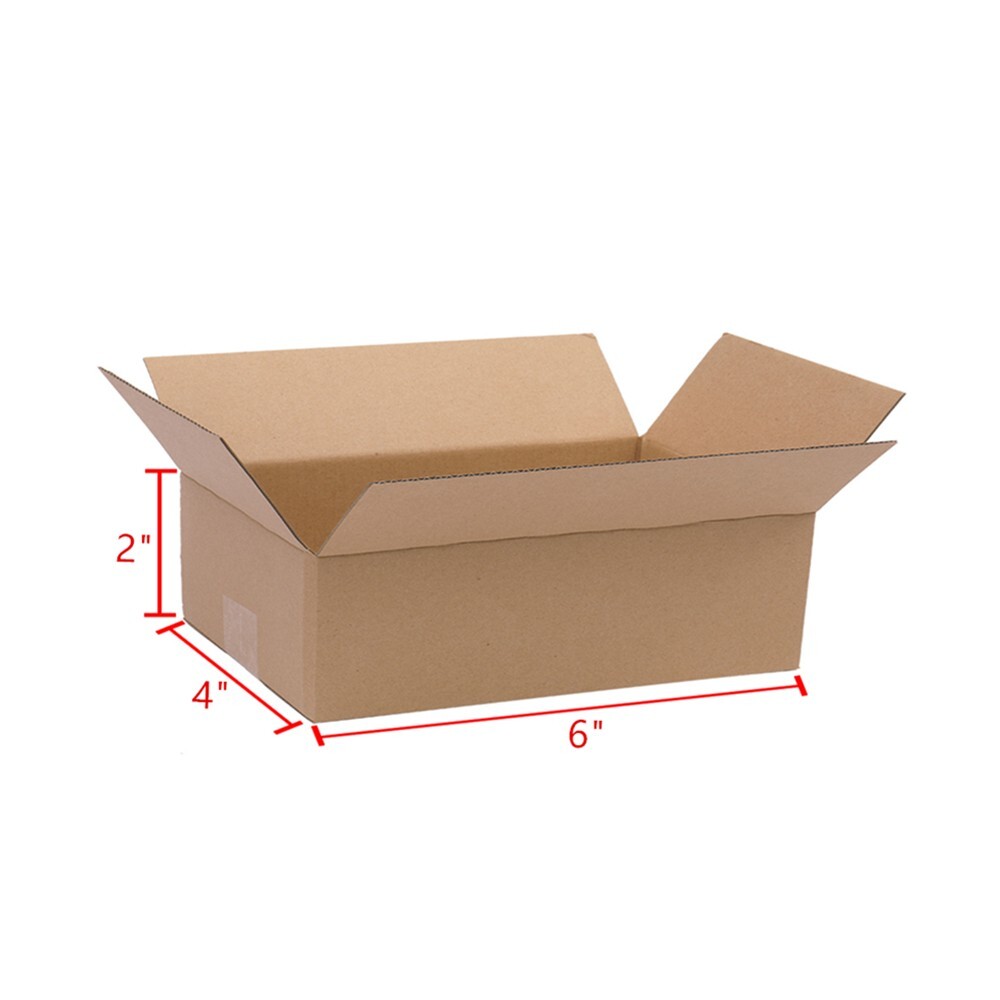 100 Cardboard Paper Boxes Mailing Packing Shipping Box Corrugated Carton 6x4x2”