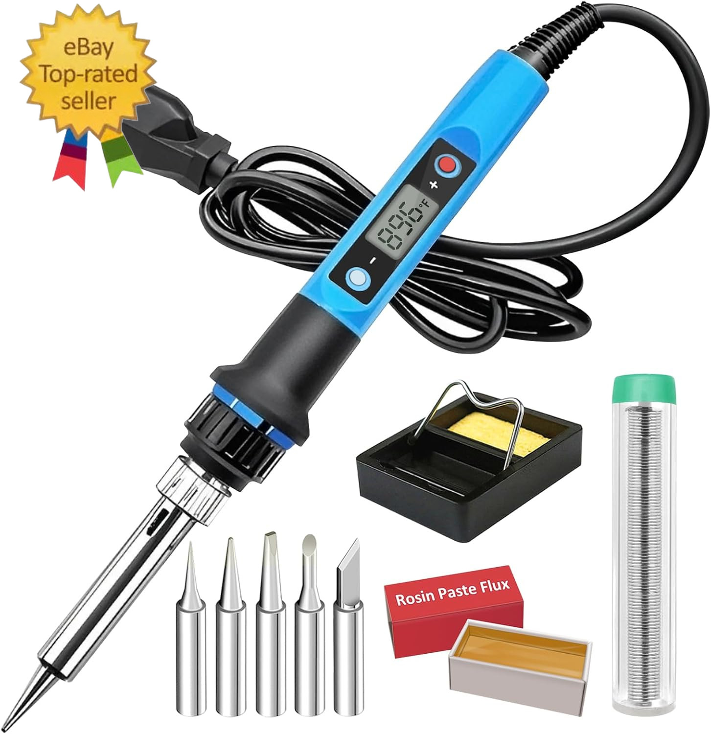 Soldering Iron Kit, 80W 110V Fast Heat up in 10S LCD Digital Adjustable Temperat